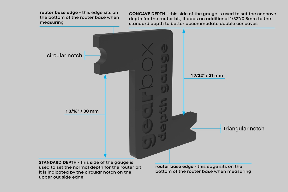 AnnotatedRouter Bit Depth Gauge