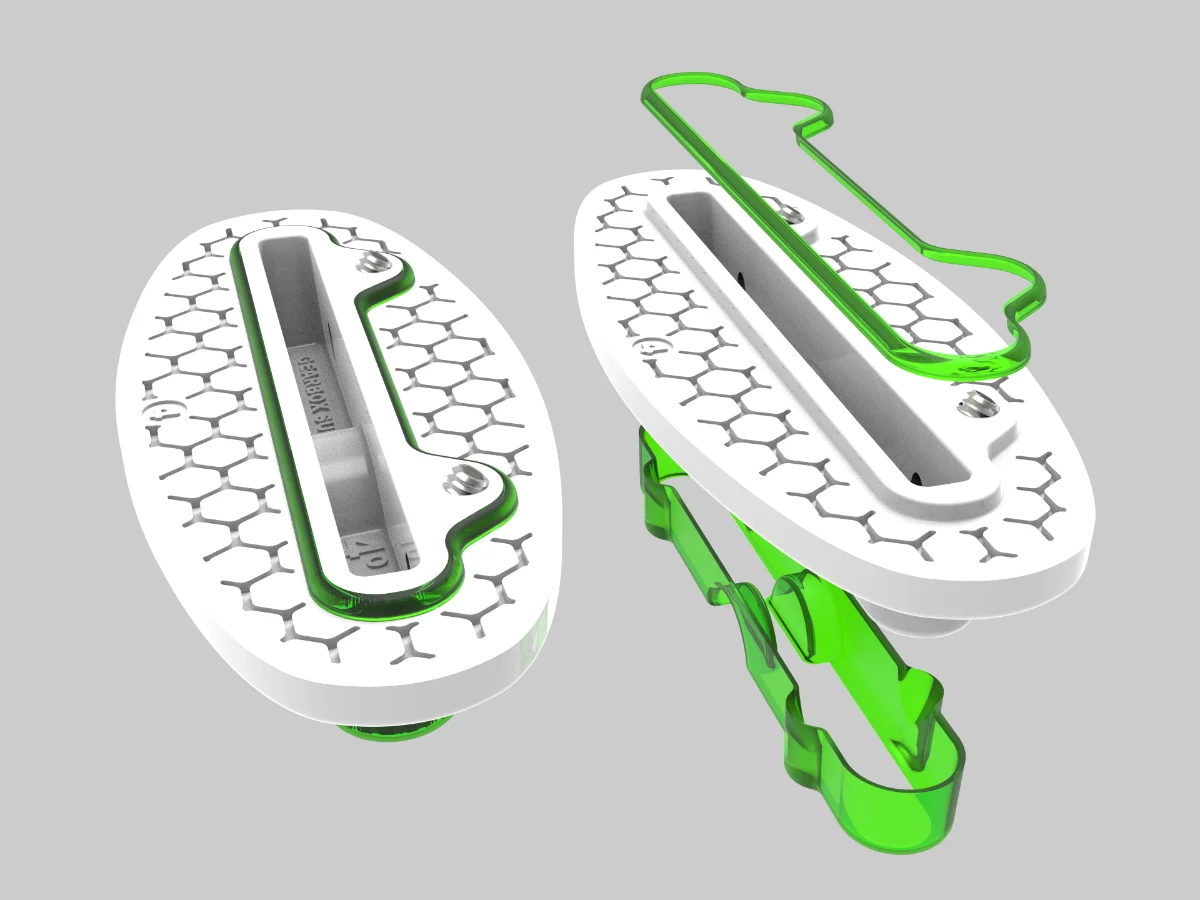 Areas of the box that have been upgraded